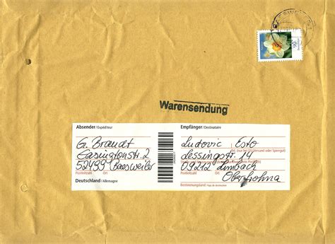 deutsche post büwa warensendung.